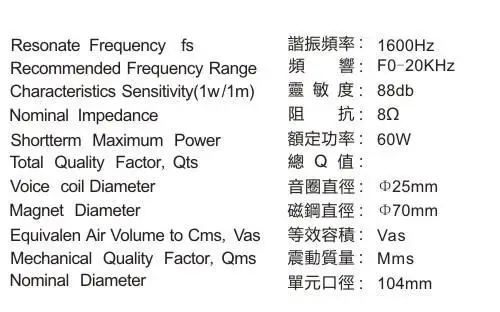 1 шт. Hi-Fi Серии высокочастотный динамик QA-2101F 4 дюйма твитер из шелка мембрана магнитного 60 Вт 8 Ом для усилителя