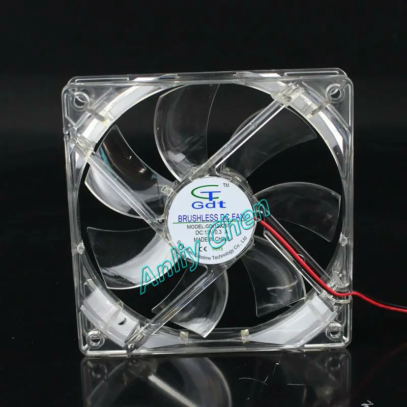 1000 штук партия, GDT белый компьютерный корпус для ПК DC 120 х 25 мм 4Pin 12 V Красочный светодиодный бесщеточный вентилятор радиатора