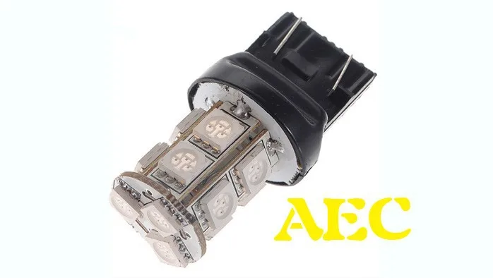 100 шт. Автомобильный светодиодный T20 W21W 7440 7443 13 SMD 5050 светодиодный 13 светодиодный 13smd светодиодный поворотник сигнальная лампочка лампа белый цвет красный, желтый синий
