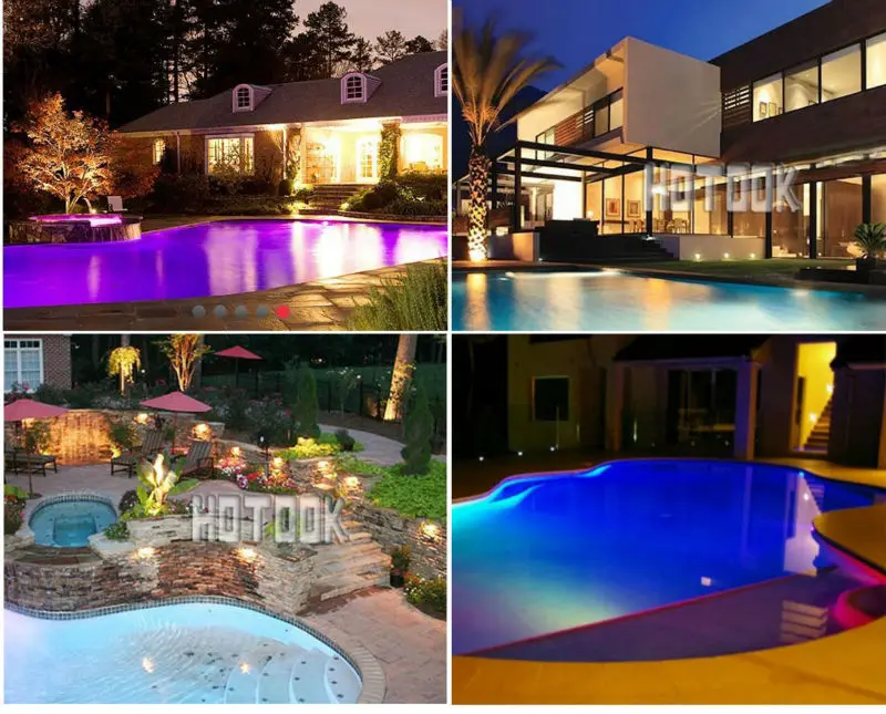 HOTOOK RGB DMX подводный меньше настенный Светодиодный Фонари Бассейн piscina для бассейнов и спа+ DMX512 контроллер+ Питание комплект
