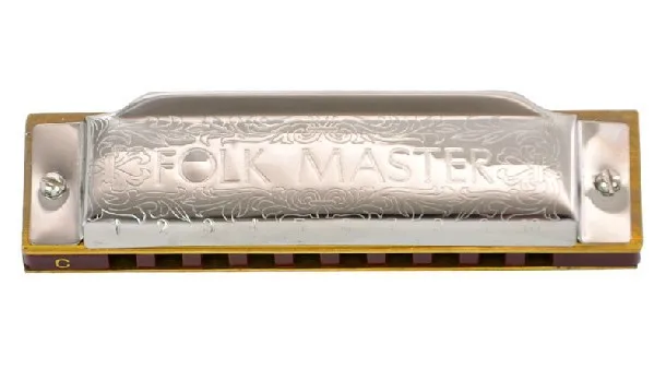 SUZUKI Harmonica Серебряный 1072 фолькмастер арфа диатоническая гармоника A10 отверстие Блюз гаита музыкальный инструмент [C, A, B, D, E, F, G]