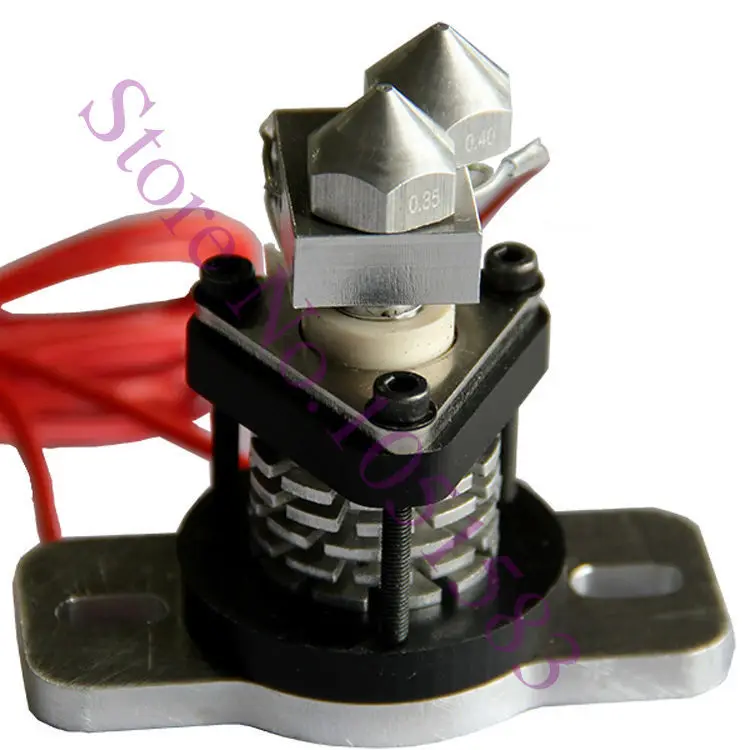 3D головка принтера Reprap Budaschnozzle V2.0 две насадки с 0,35 мм и 0,4 мм 3D принтер штранг-прессования, 3d принтер запчасти