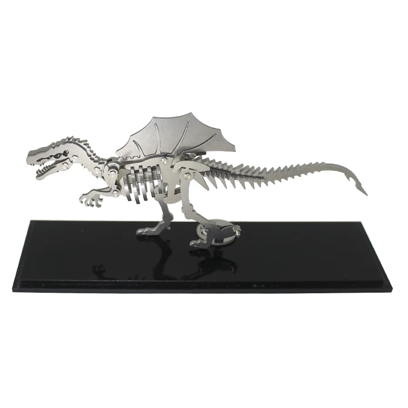 3D металлическая подвижная головоломка Spinosaurus для детей|Наборы сборки моделей| |
