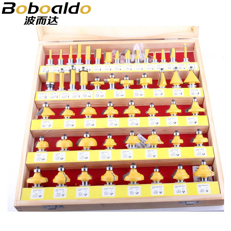

Boboaldo High Quality 50PCS 1/2 Shank Wood Cutter Tools 12.7mm Router Machine Engraving Bits Slotted Knife Convex Mill
