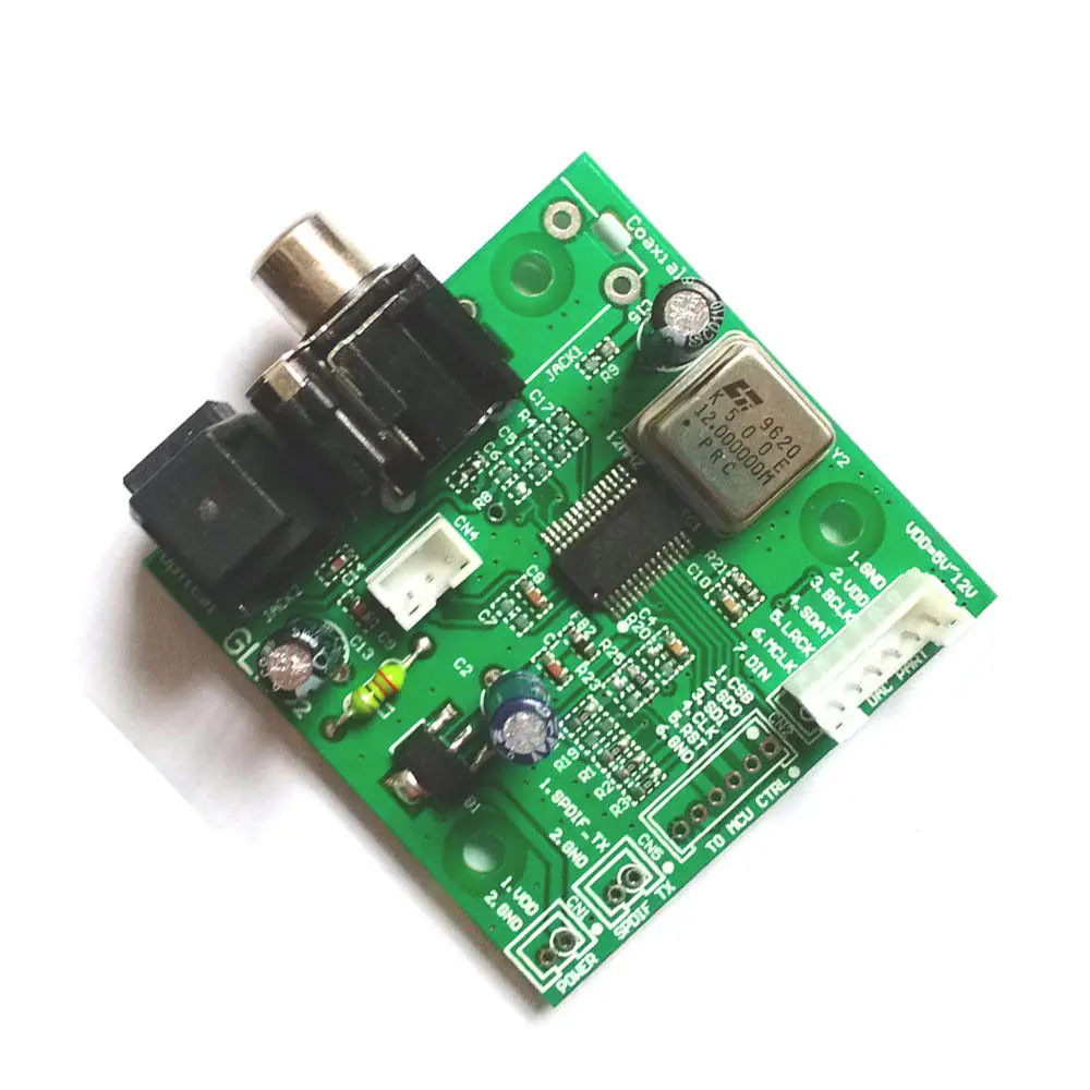 SPDIF коаксиальное волокно WM8805 плата приемника I2S выход выровненный 5 В 12 в выборка 32