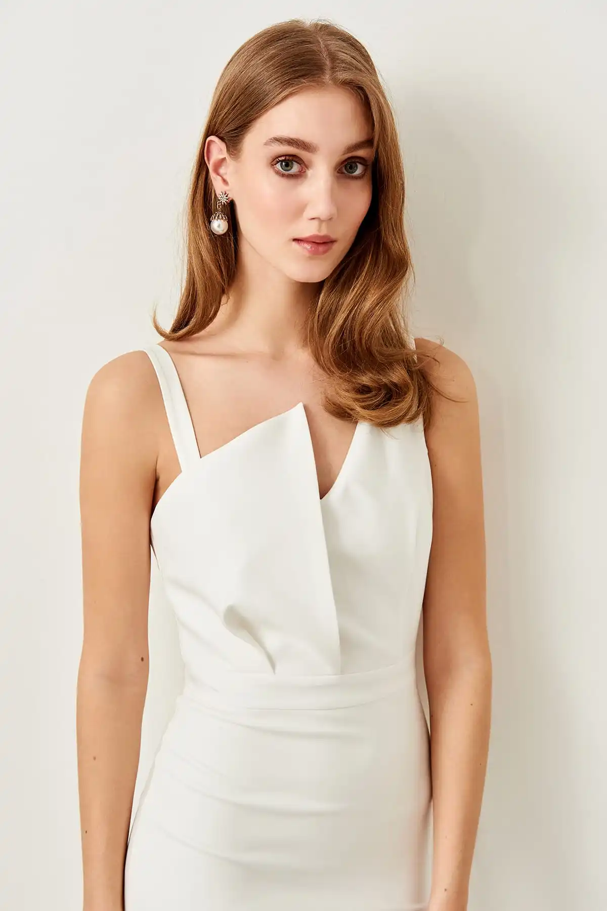 Trendyol Advanced маховик TPRSS18VB0001 экрю кружевное платье | Свадьбы и торжества