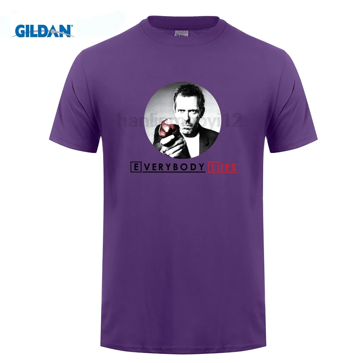 GILDAN Dr House Everybody Lies Tee Shirts Teenage Cotton Short Sleeve T-Shirt Great Men's Cool T Shirt O Neck | Мужская одежда