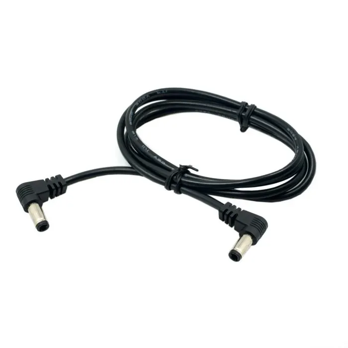 

CYSM DC Power 5.5 x 2.1mm / 2.5mm Male to 5.5 2.1/2.5mm Male Plug Cable 90 Degree Right Angled 60cm