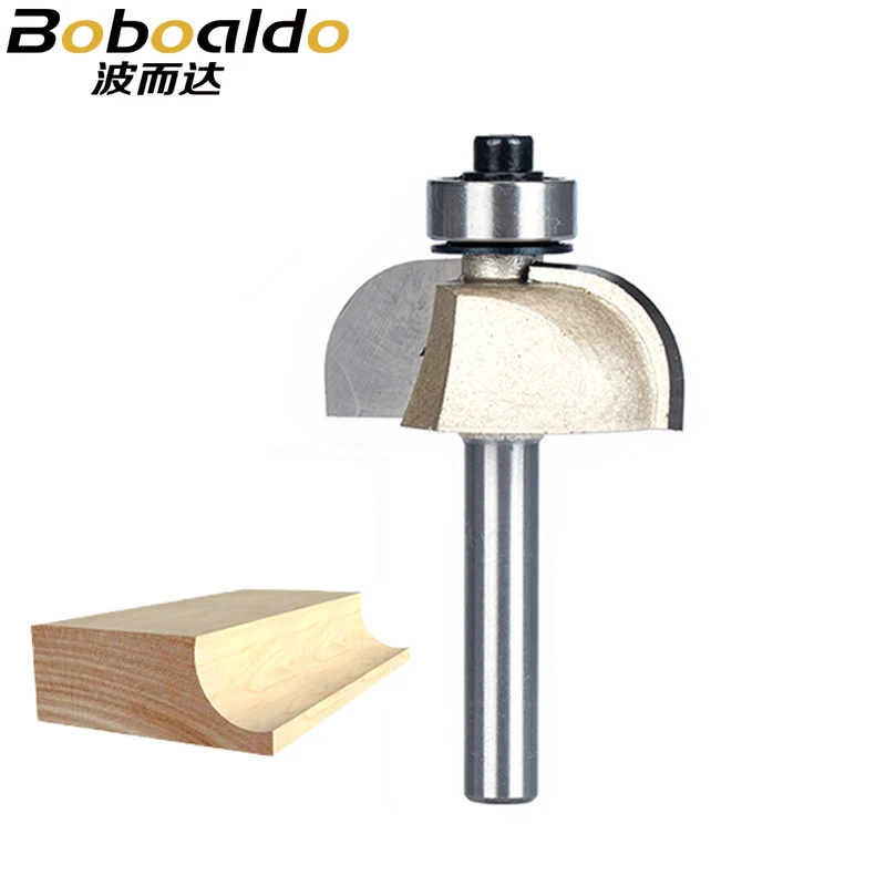 

Boboaldo 1pc 1/4 1/2 Shank Cove Bit With Bearing Woodworking Tool 2 Flute Trimming Router Bits For Wood Endmill Milling Cutter