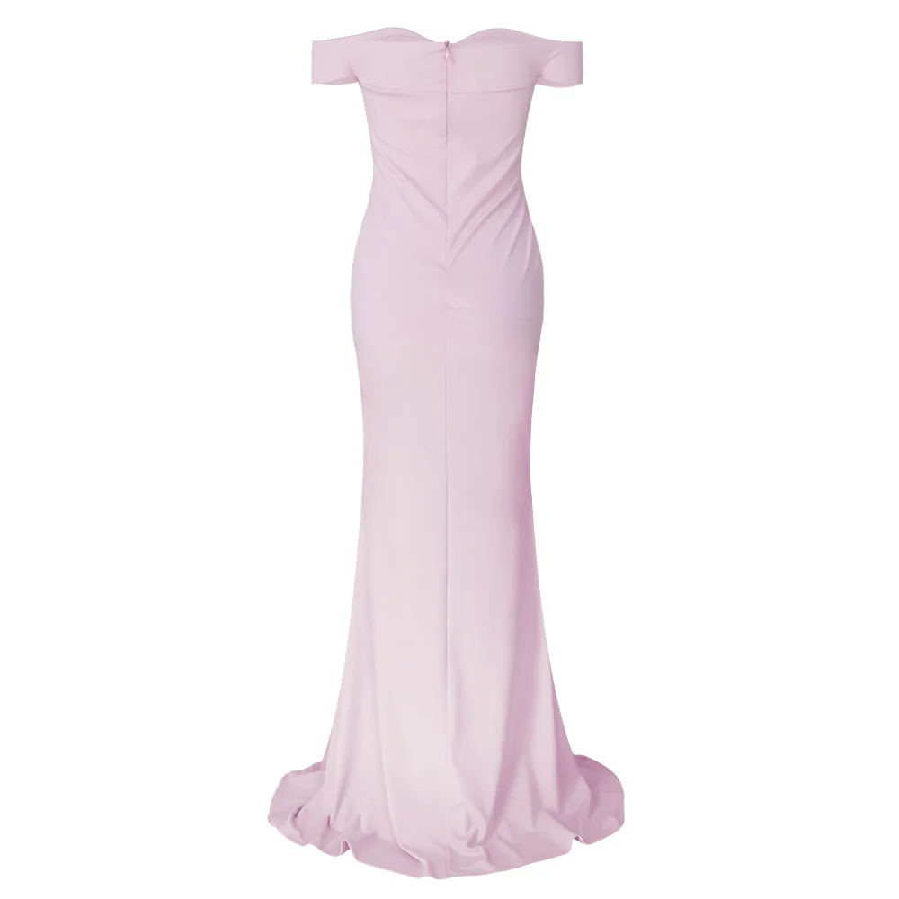 Пикантные без бретелек женское платье длинные Макси платья Оболочка вне плечо