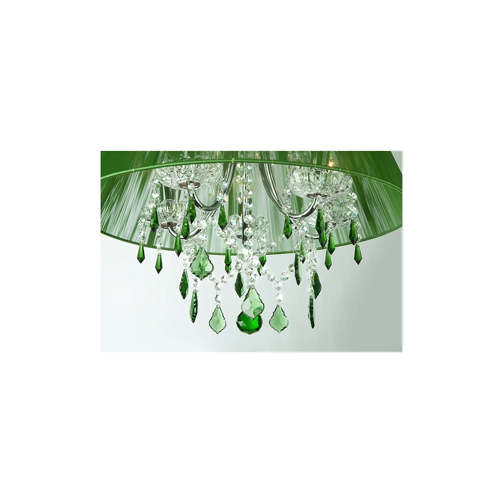 Люстра Евросвет Emerald 3125/5 хром/зелёный Strotskis | Лампы и освещение