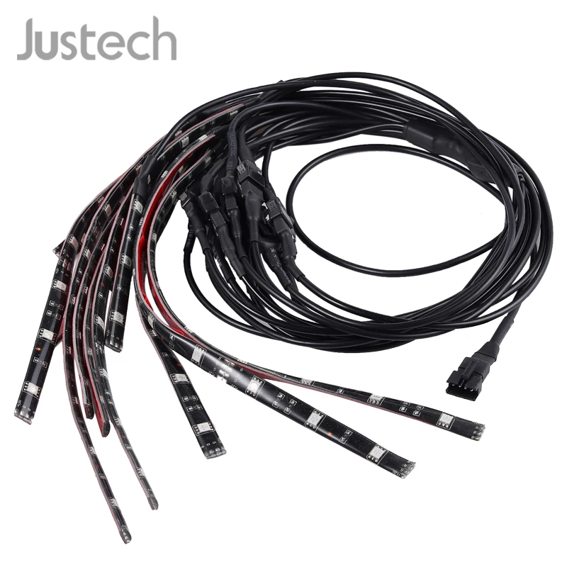 Juzech 12 шт мотоцикл многоцветный/15 видов цветов RGB 72LED Неоновая Гибкая световая