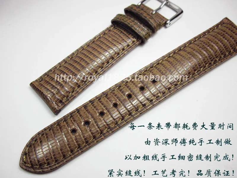 New design 18mm 19mm 20mm 21mm 22mm man New Top Grade Lizard pattern Genuine Leather Watch BAND Strap for High-end Brand watch