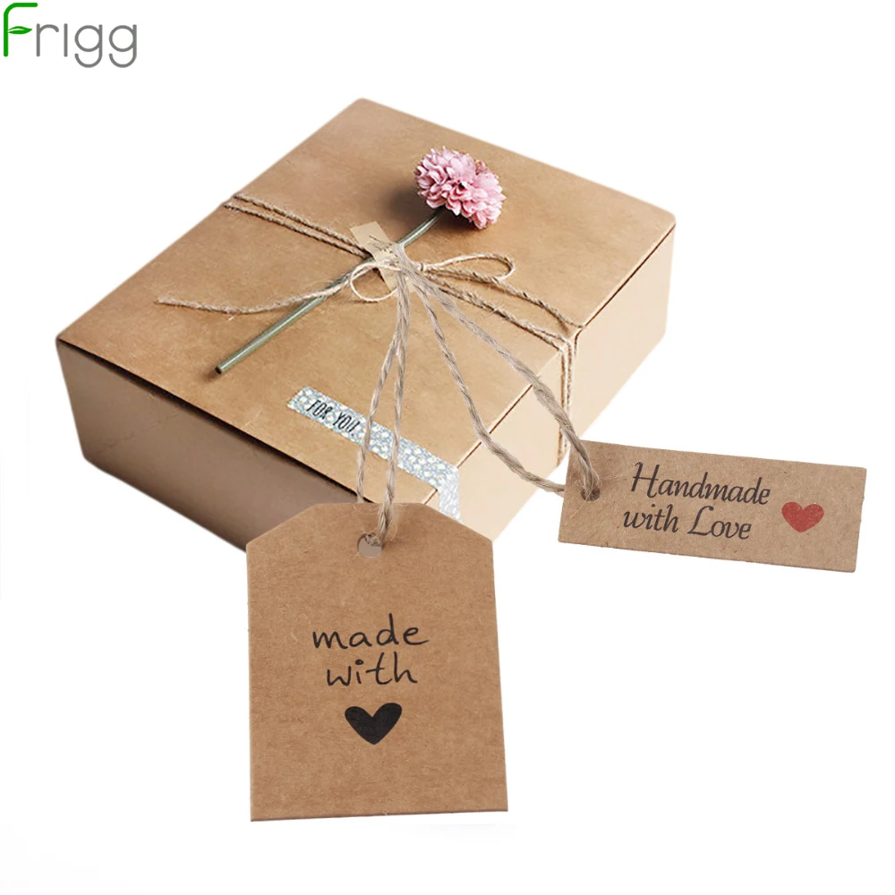 Бирки из крафт бумаги Frigg 50/100 шт. украшение для свадебной вечеринки