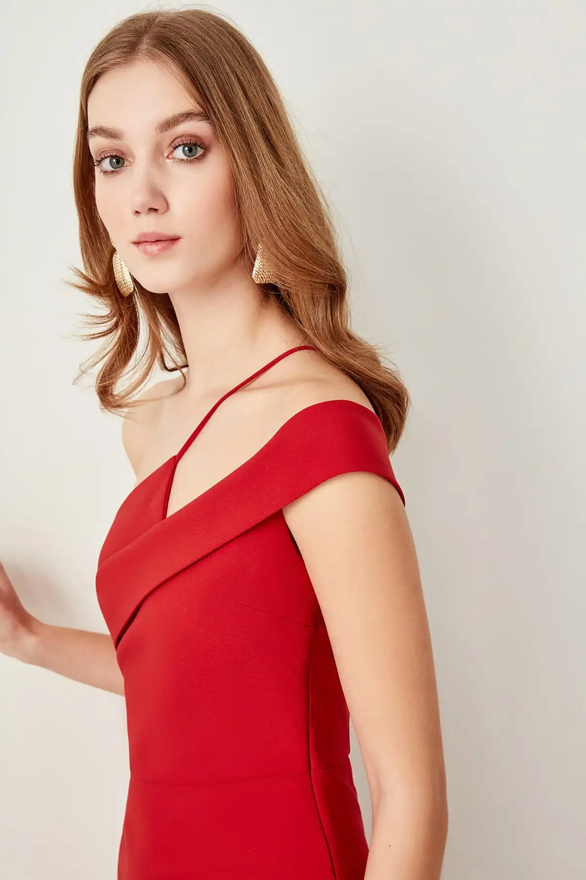 Trendyol/кружевное платье цвета слоновой кости TPRSS18UT0040 | Свадьбы и торжества