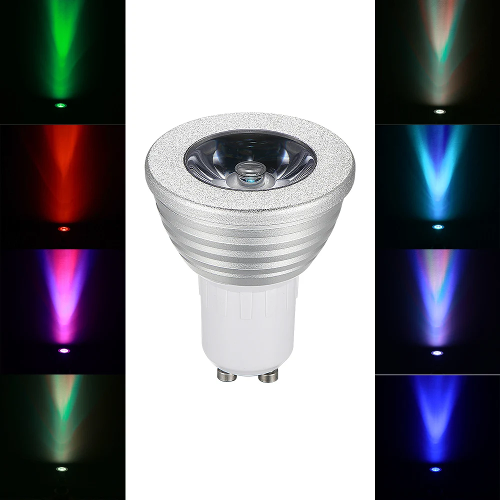 4 Вт GU10 /E27 /MR16 RGB светодиодный светильник лампа без пульта дистанционного