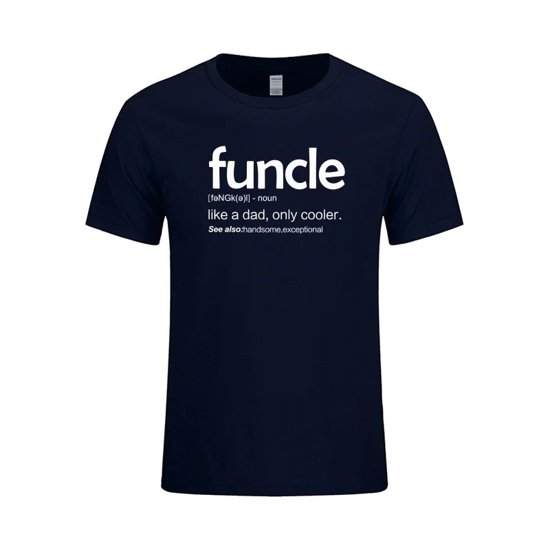 Mens Funcle T-shirt Funny Uncle Definition T Shirt Present Gifts Idea For Proud A Tees Like Dad Only Cooler Tshirt | Мужская одежда