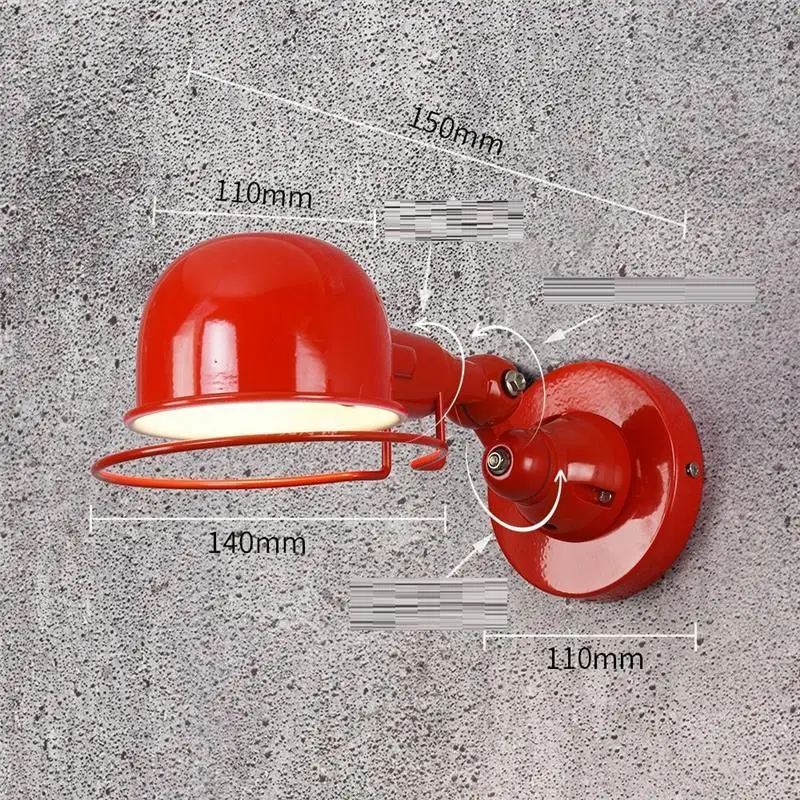 Industrieel Aplik Lamba Luminaire Applique Deco Mural Sconce Bedroom Lampara De Interior Wandlamp Aplique Luz Pared Wall Light | Лампы и