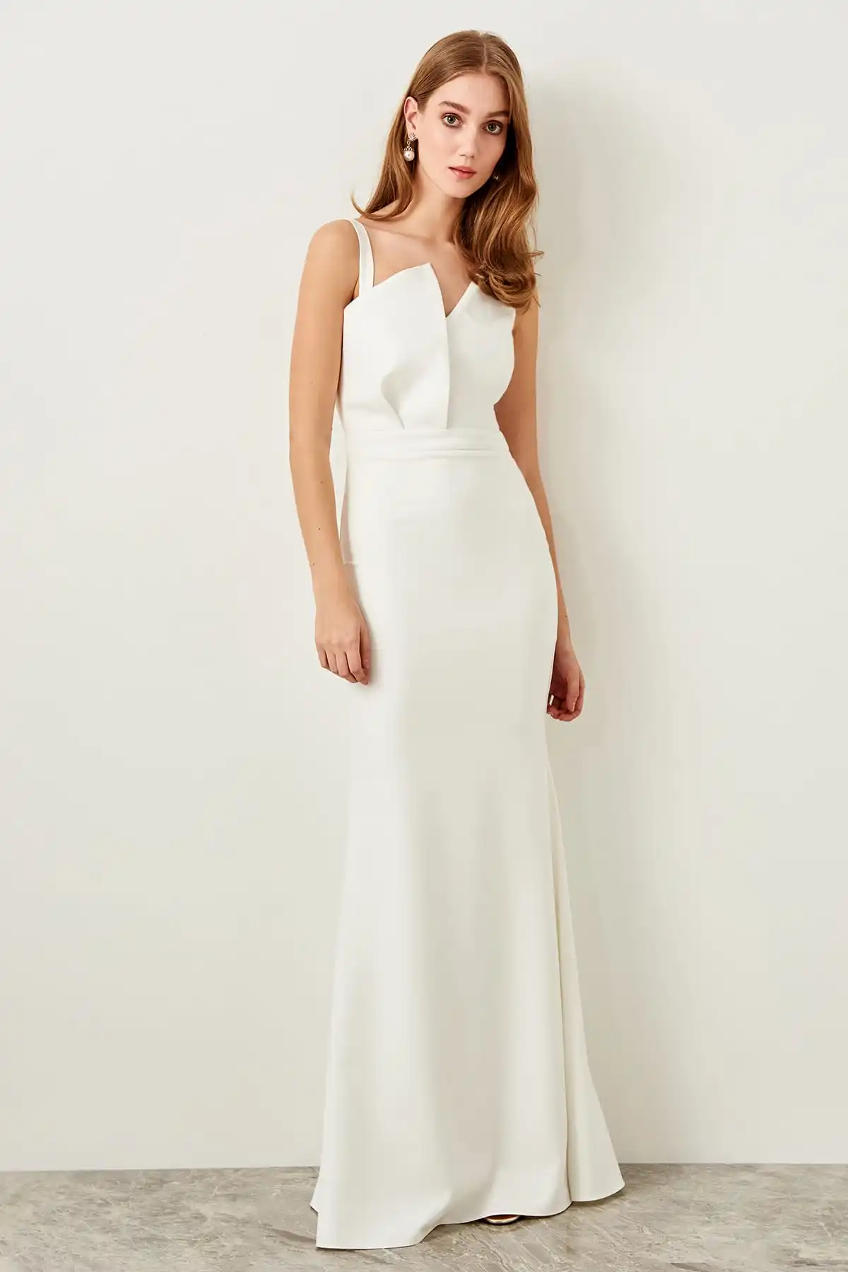 Trendyol Advanced маховик TPRSS18VB0001 экрю кружевное платье | Свадьбы и торжества