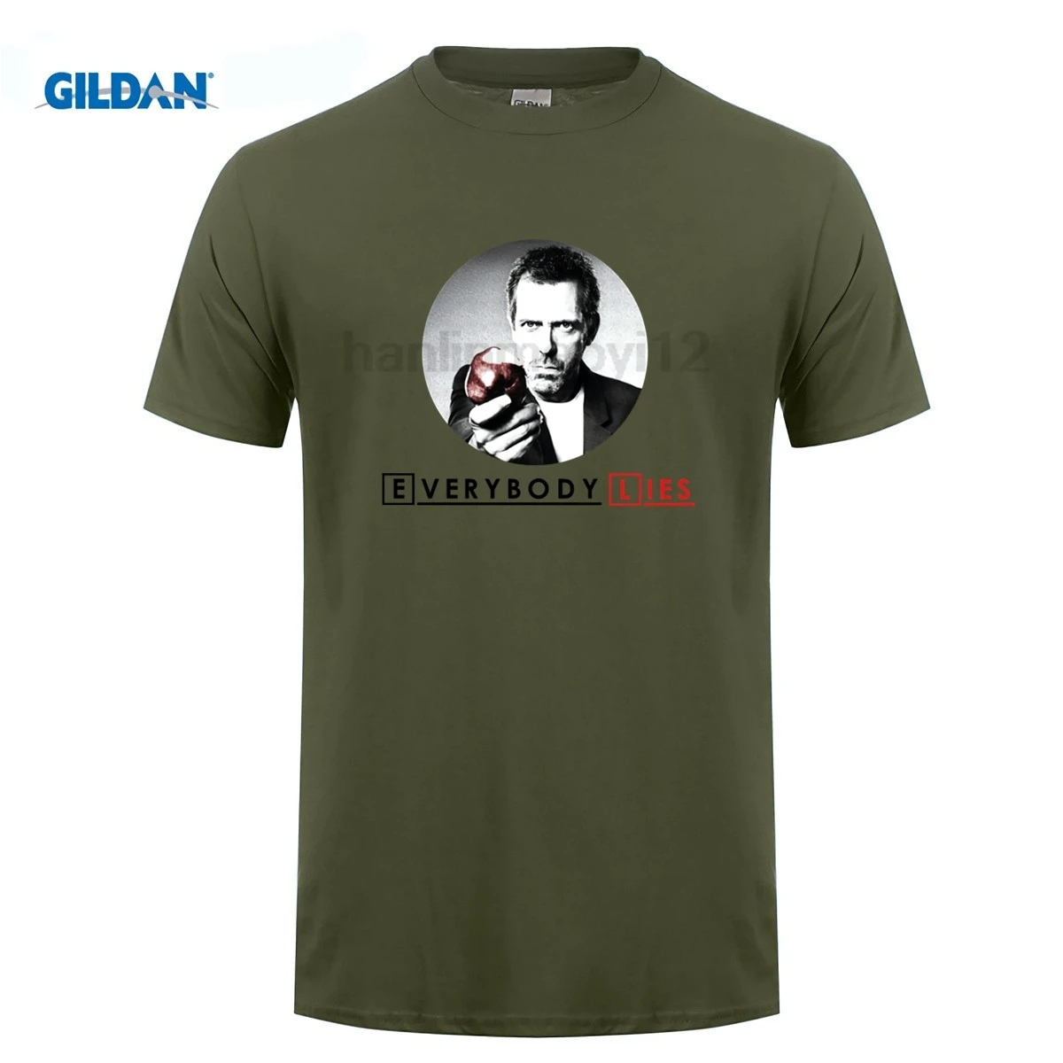 GILDAN Dr House Everybody Lies Tee Shirts Teenage Cotton Short Sleeve T-Shirt Great Men's Cool T Shirt O Neck | Мужская одежда
