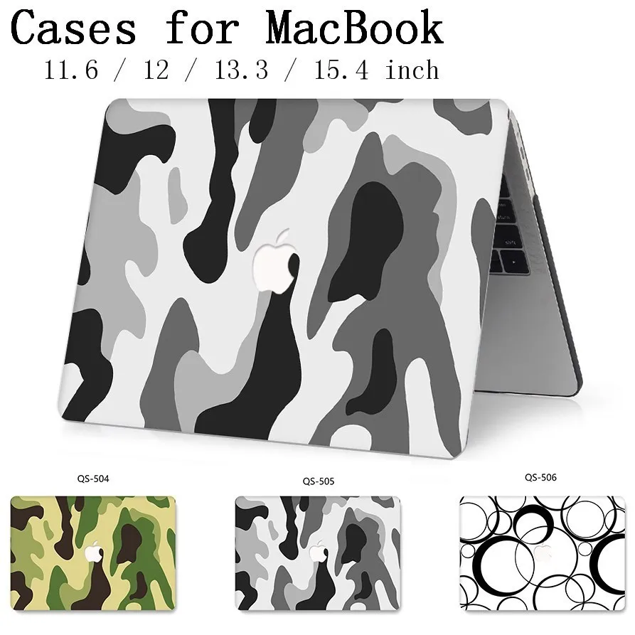 Для MacBook Air Pro retina 11 12 13 15 с защитой экрана клавиатуры Чехол для Apple ноутбук чехол 3 4