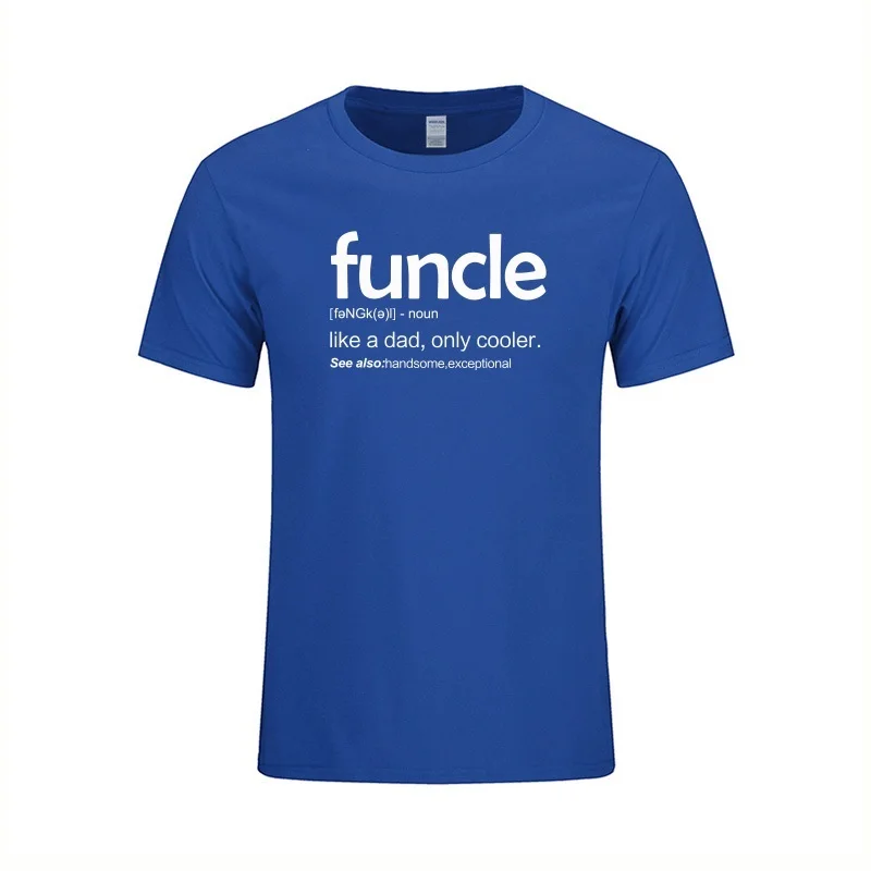 Mens Funcle T-shirt Funny Uncle Definition T Shirt Present Gifts Idea For Proud A Tees Like Dad Only Cooler Tshirt | Мужская одежда