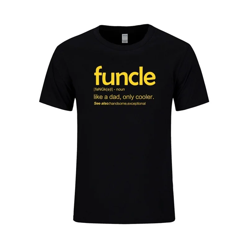 Mens Funcle T-shirt Funny Uncle Definition T Shirt Present Gifts Idea For Proud A Tees Like Dad Only Cooler Tshirt | Мужская одежда