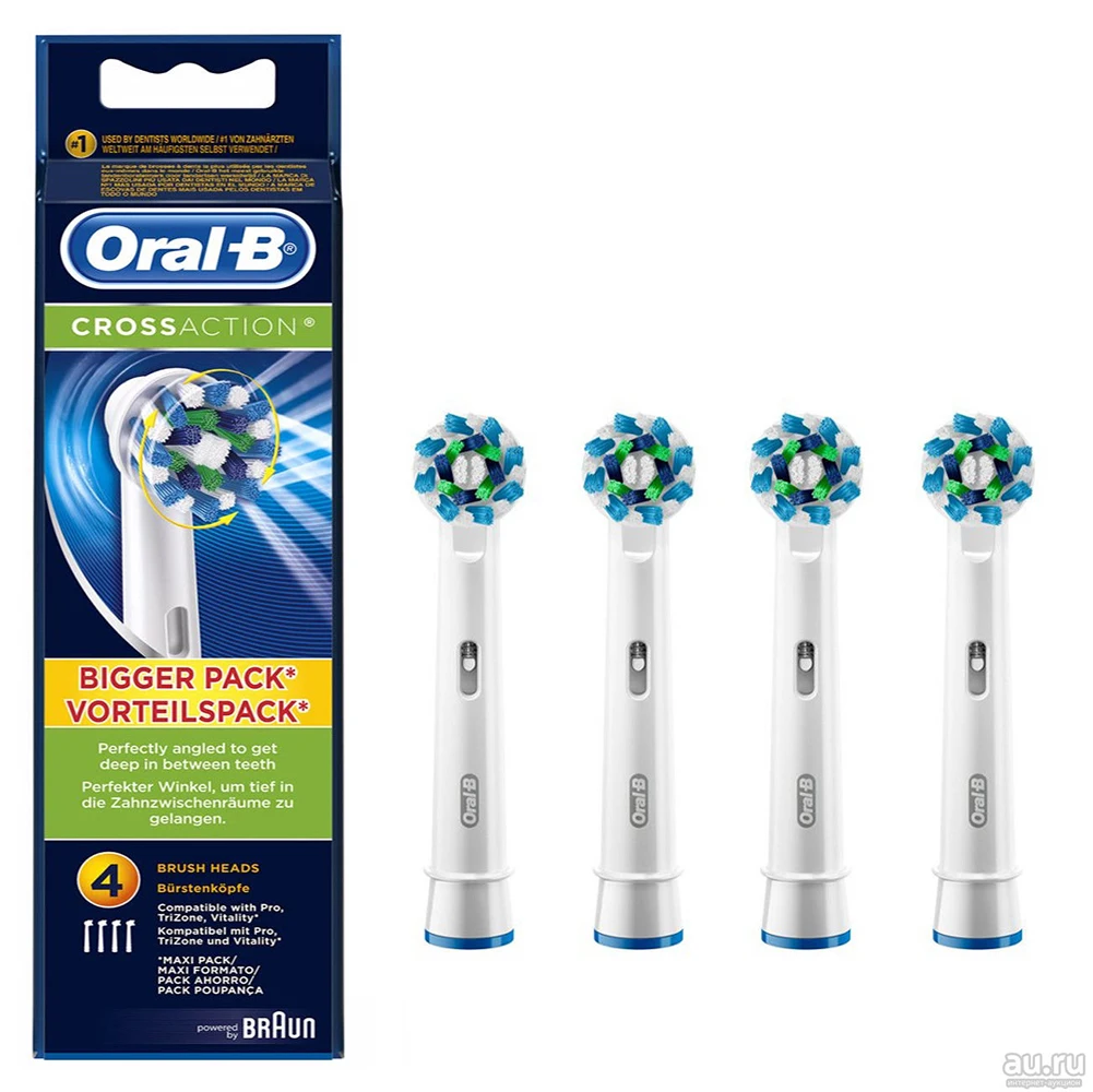 Насадка для зубных щеток Oral-B Cross Action (4шт) EB 50-4 | Бытовая техника