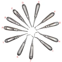 12pcs stainless steel dental surgery extracting apical root elevator dental extracting lift root elevator instrument