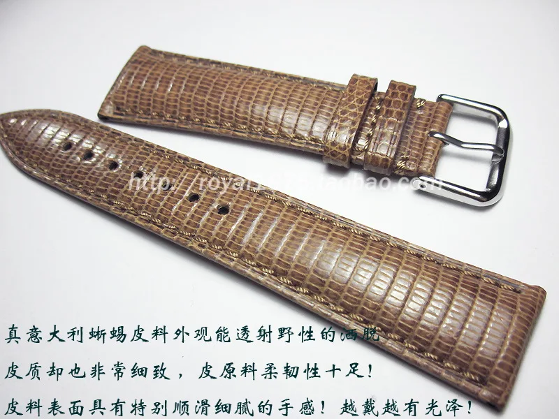 New design 18mm 19mm 20mm 21mm 22mm man New Top Grade Lizard pattern Genuine Leather Watch BAND Strap for High-end Brand watch