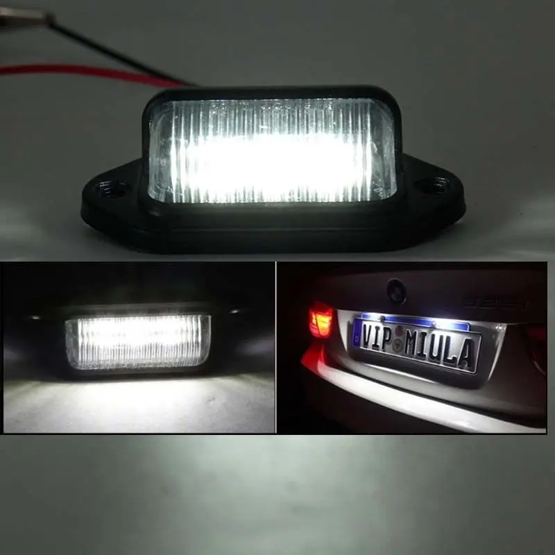 

12V Universal Highlight 6LEDs Number Plate Light License Pedal Light Bus/trailer/truck/armored Vehicle/off-road Vehicle