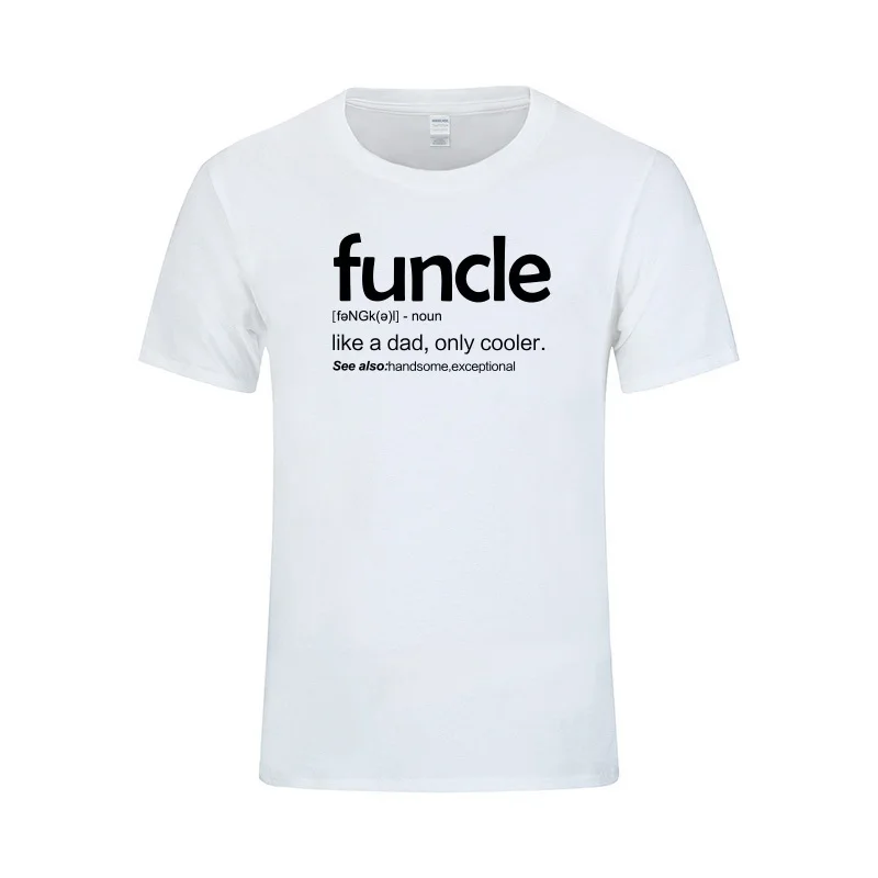 Mens Funcle T-shirt Funny Uncle Definition T Shirt Present Gifts Idea For Proud A Tees Like Dad Only Cooler Tshirt | Мужская одежда