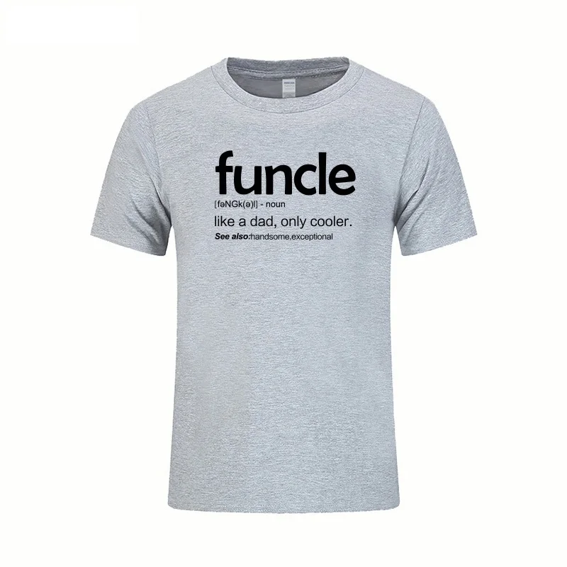 Mens Funcle T-shirt Funny Uncle Definition T Shirt Present Gifts Idea For Proud A Tees Like Dad Only Cooler Tshirt | Мужская одежда