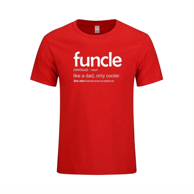 Mens Funcle T-shirt Funny Uncle Definition T Shirt Present Gifts Idea For Proud A Tees Like Dad Only Cooler Tshirt | Мужская одежда