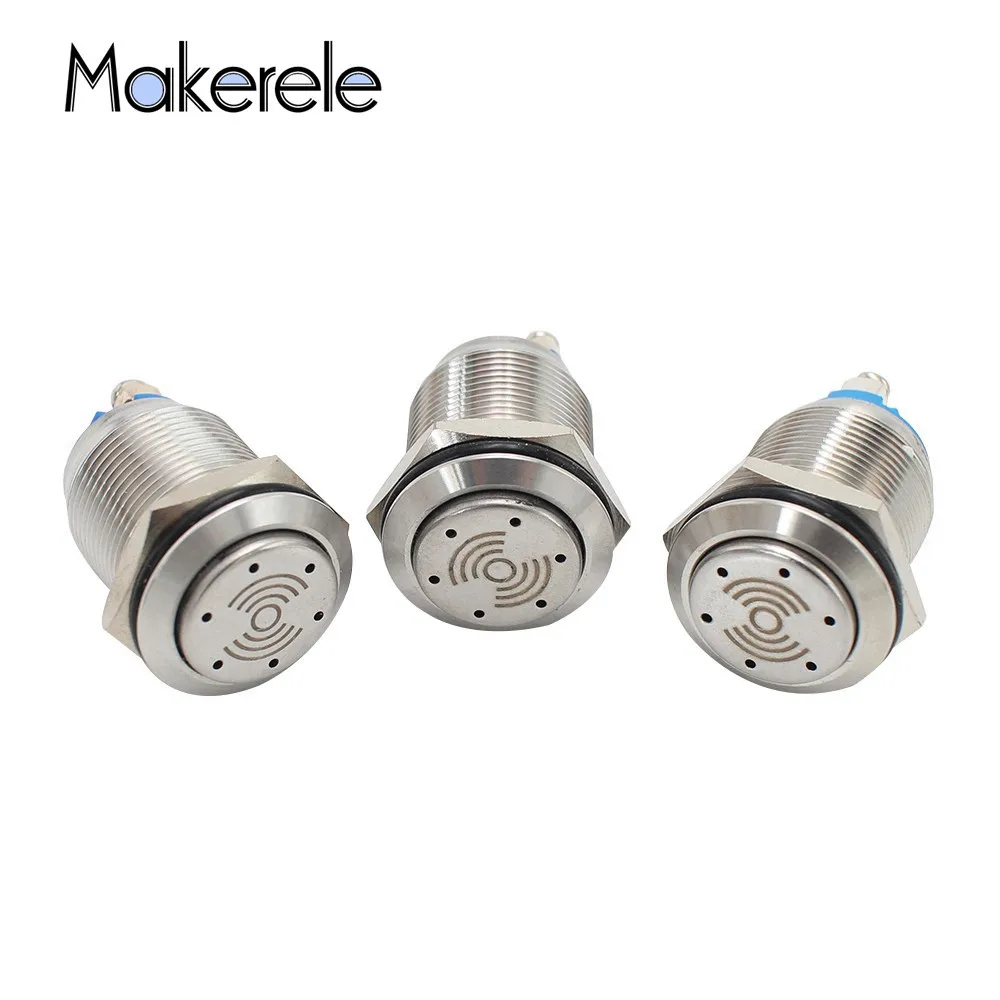 

19mm DC12V Metal Push Button Switch Ring LED Lamp Momentary/Latching Waterproof Auto Engine Car Door Switch Colorful