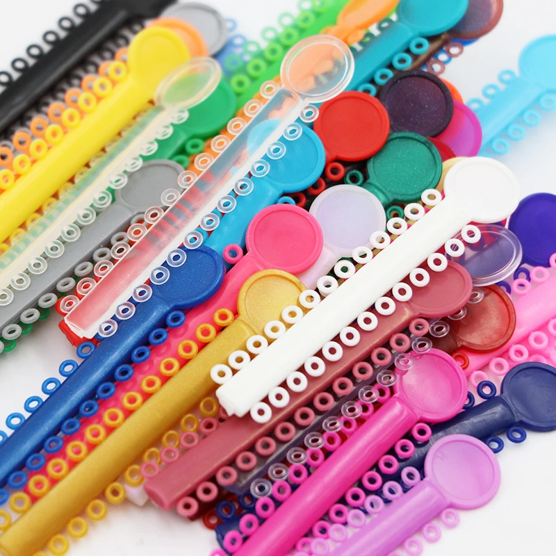 

40pcs Colorful Dental Elastic Ligature Ties Color Mixed Orthodontics Teeth Material Tools Elastic Rubber Ties Bands Products