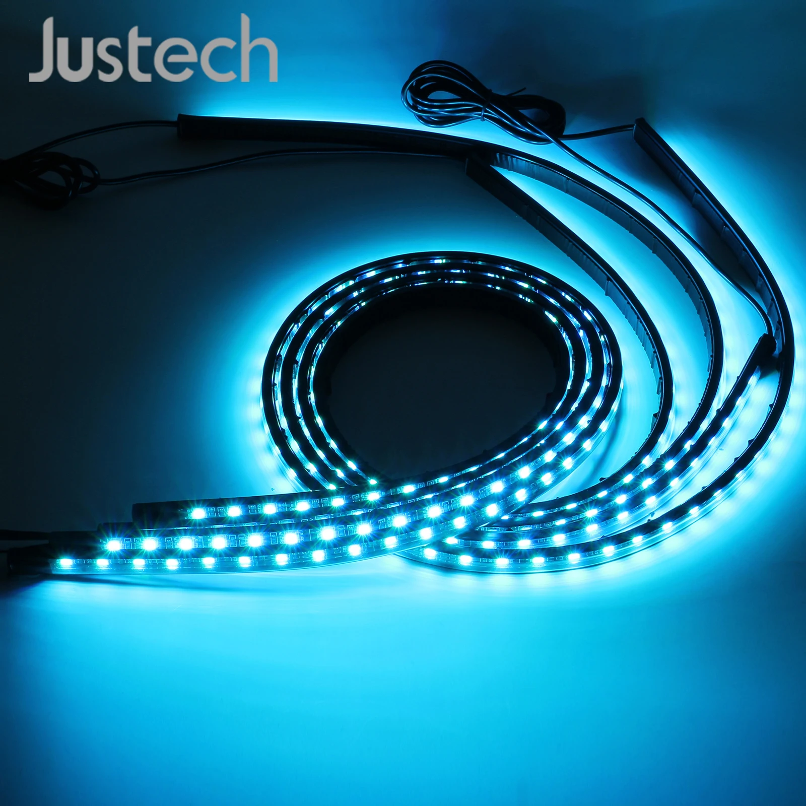 Justech 4 шт 90 см * 120 Автомобильная атмосферная лампа музыка Управление Светодиодные