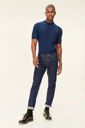 Для мужчин Slim Fit джинсы цвета индиго TMNSS19TS0003 | Мужская одежда