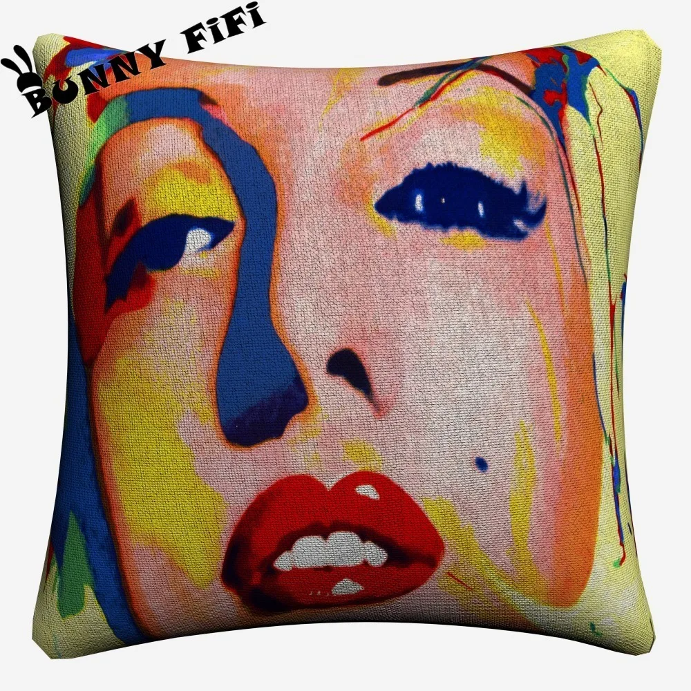 Джеймс Дин Мэрилин Монро декор в стиле поп-арт &quotсделай сам&quot из хлопка и льна