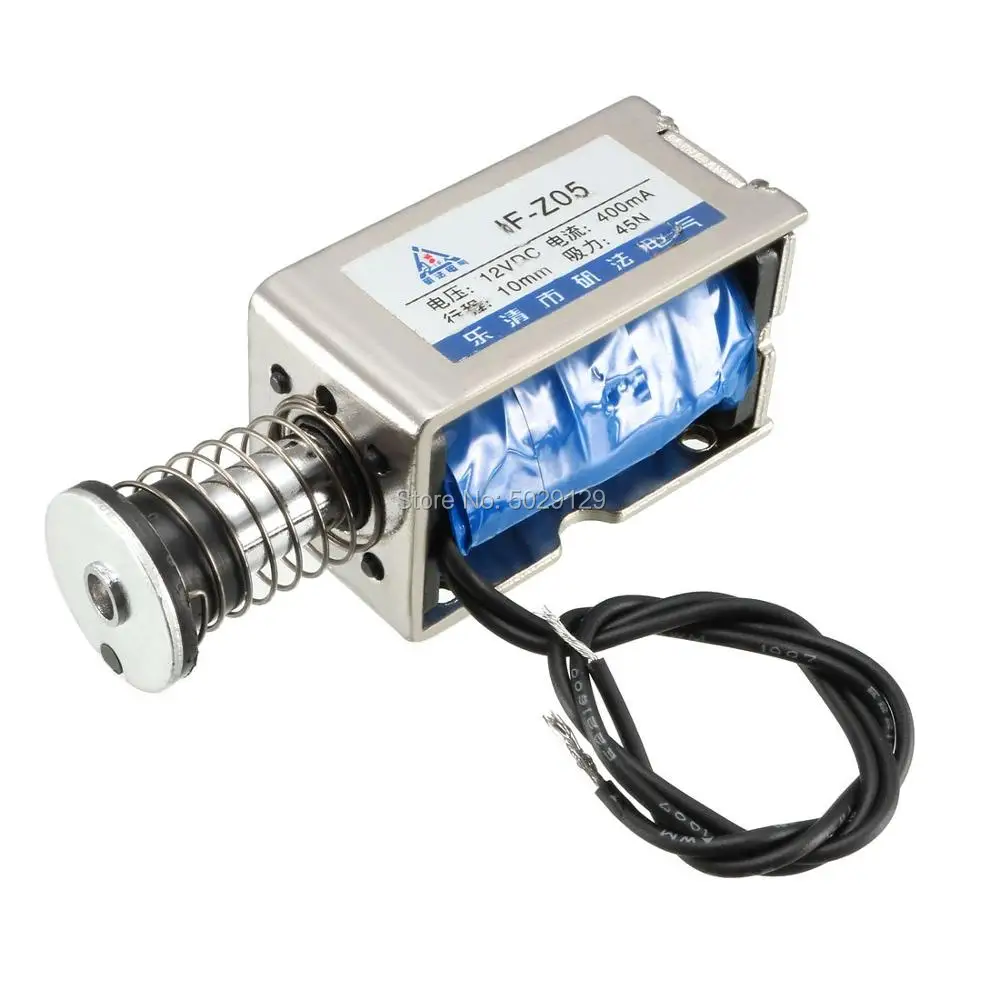 JF Z05 Электромагнит DC12V 24 V 400mA 10 мм ход 45N 4 5 кг 9.9LB Force Open Frame Тип|Дверные засовы| |