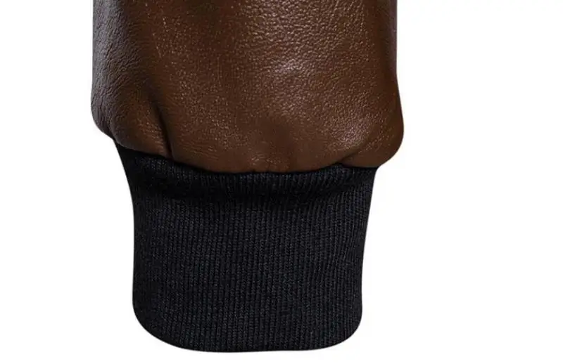 Зимние Для мужчин Кожаная куртка Slim Fit Стенд воротник однотонные мотоциклетные