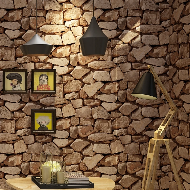 Vinyl Wallpaper Brick Vintage Wall Paper Roll Bar Restaurant Coffee Shop Bedroom Living Room Backdrop Rustic 3d Stone Wallpapers |