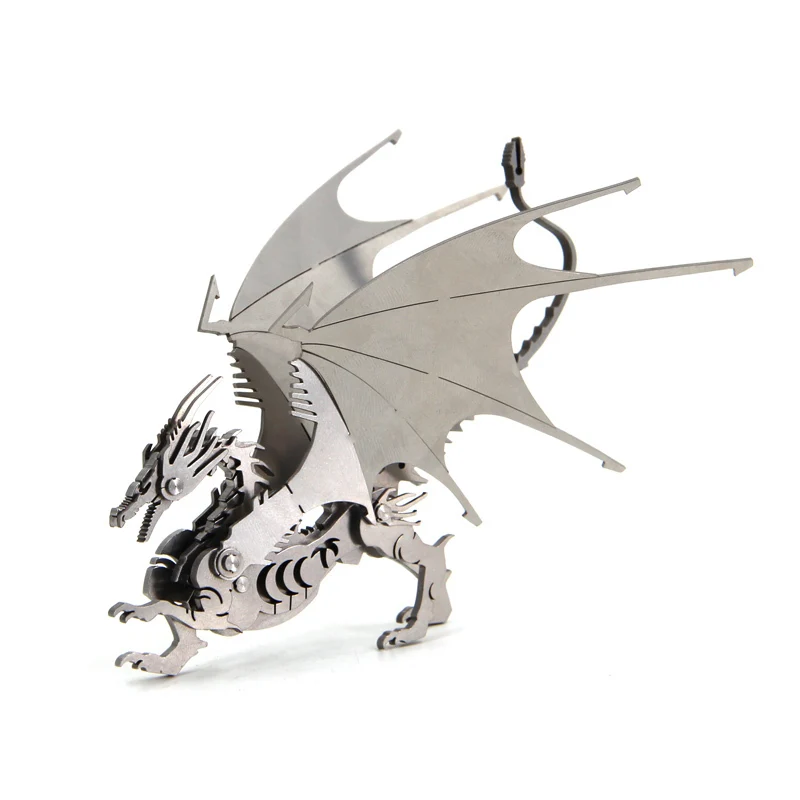 

Fly Dragon 3D Steel Metal Joint Mobility Miniature Model Kits Puzzle Toys Children Boy Splicing Hobby Building