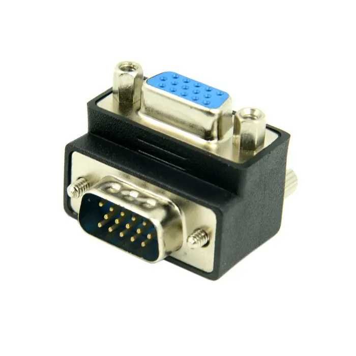 Адаптер для монитора с углом 90 градусов VGA SVGA папа-VGA 15Pin мама | Компьютеры и офис