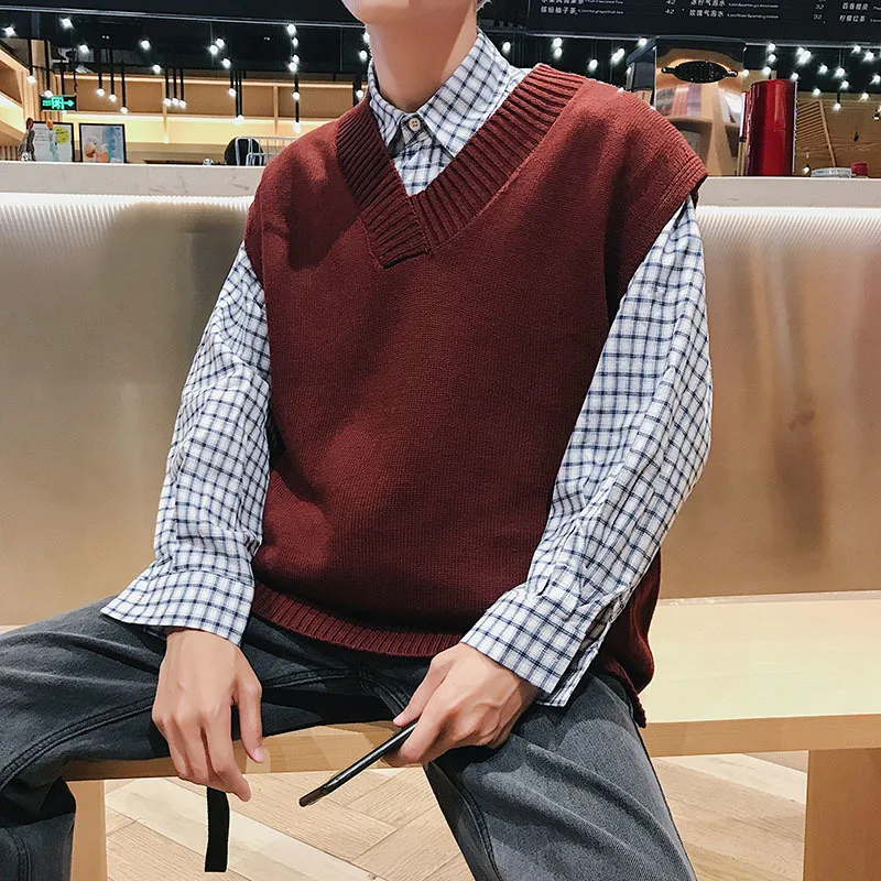 2019 Summer New Listing Korean Version Of The Couple Male Loose Hip Hop Cotton Sleeveless Vest Sweater M-XL Size Men Discount | Мужская