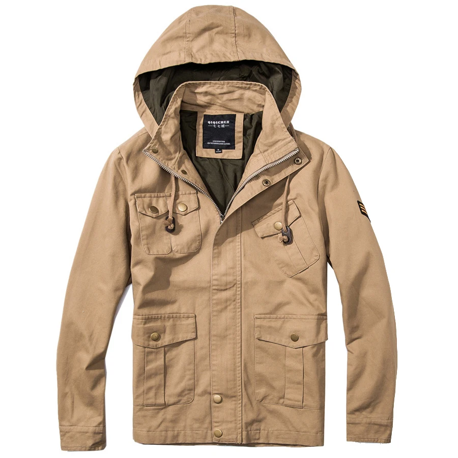 

Men Jacket Men's Slim Fit Cotton Jacket Windbreaker Men Coat Brand Clothes Jaqueta Masculino Fashion New Streetwear 2019