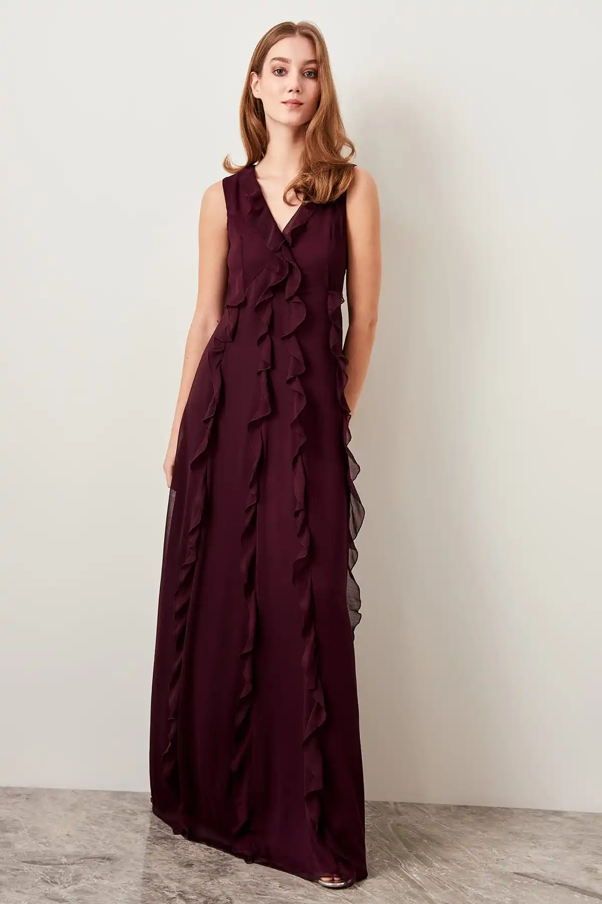 Trendyol Plum Evening Dress Advanced Flywheel TPRSS19FZ0045 | Свадьбы и торжества