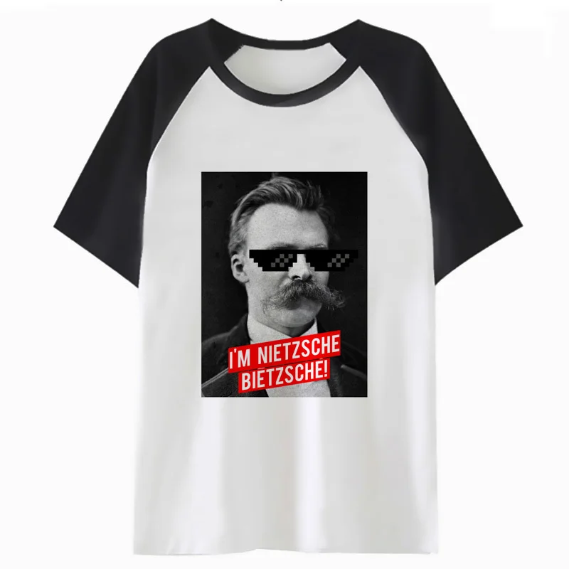 Nietzsche футболка для мужчин мужская уличная одежда забавный Топ в стиле Харадзюку