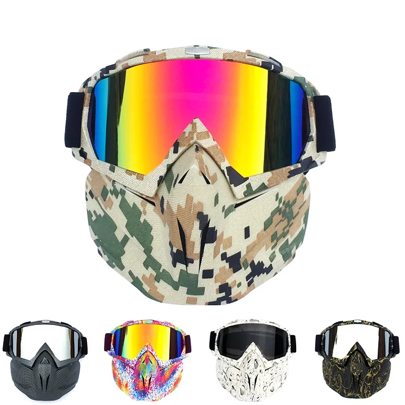 Мотоциклетный шлем с открытым лицом велосипедные очки маска уличный городской