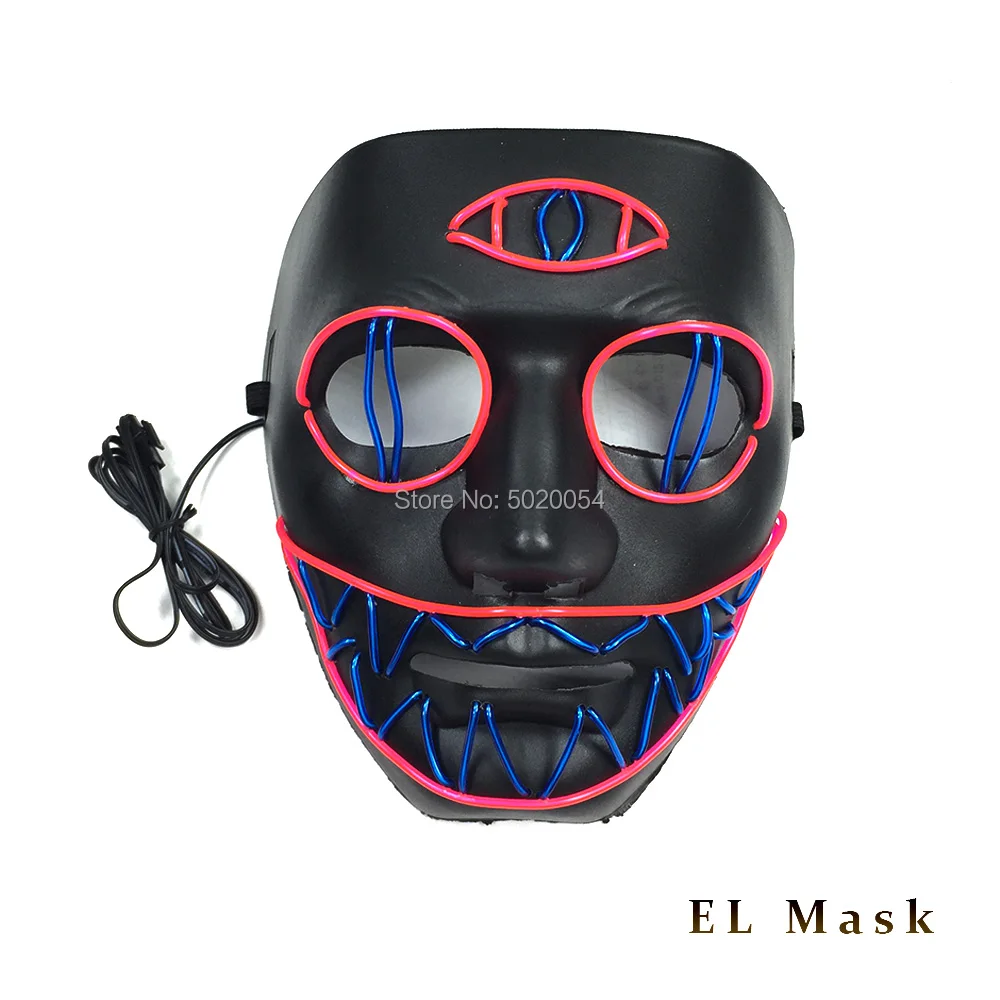 GZYUCHAO EL креативный подарок многоцветная светодиодная маска для Хэллоуина ужаса